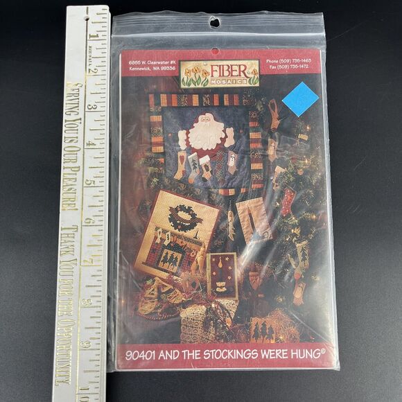 And The Stockings Were Hung Wall Quilt Ornaments Pattern 90401 By Fiber Mosaics - Picture 6 of 6